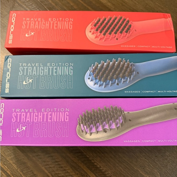 Corioliss Straightening Hot Brush - Travel Edition 
Black/Purple, Teal, or Coral - Picture 7 of 7